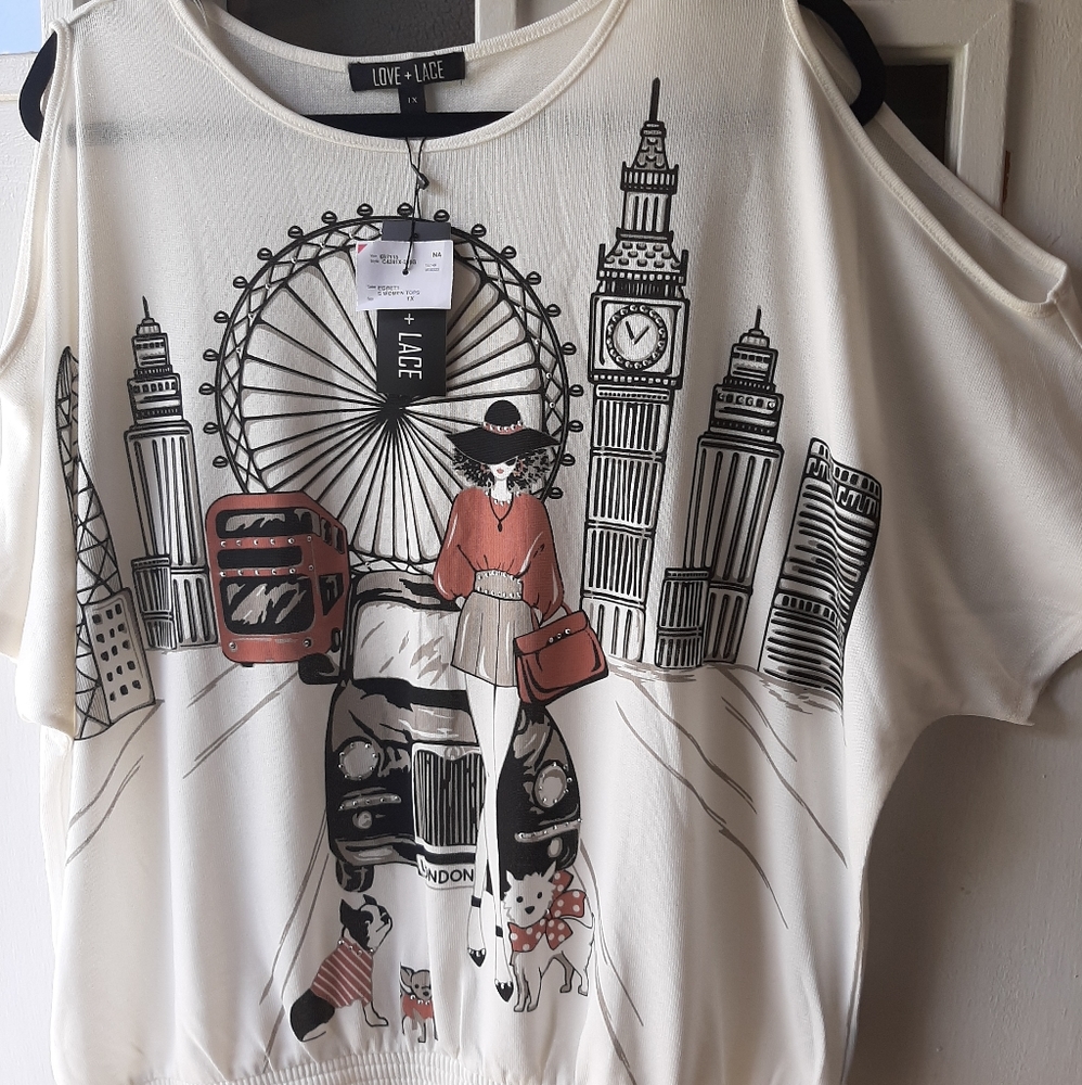 NWT Love + Lace top size 1x